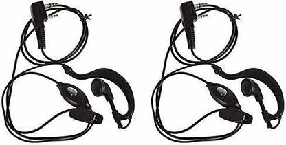 BLUELEX Earphone for Walkie Talkie Two Way Radio 2-Pin Mic Set of 2PCS Wired