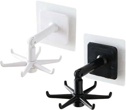 AL ATASH Storage Hooks 360° Rotating Folding Hooks, Kitchen Wall Hooks, Self-Adhesive Hook 6