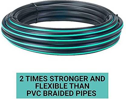 RV Heavy Duty Black Color Water Hose Pipe (Size : 1/2 inch - Length : 10 Meters) for Garden, Car Wash, Floor Clean, Pet Bath - Easy to Connect Hose Pipe