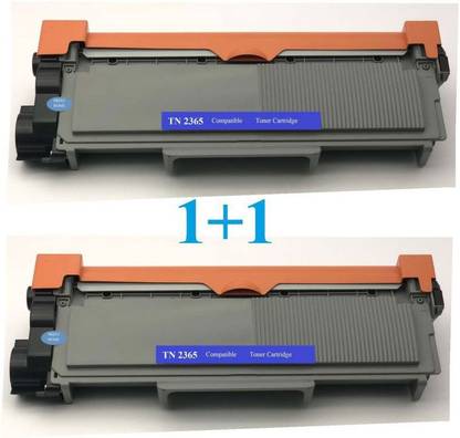FINEJET TN 2365 Toner Cartridge Compatible For Brother TN-2365 Toner Cartridge For Use In Printers HL-L2300, HL-L2300D, HL-L2305, HL-L2305W, HL-L2320, HL-L2320D, HL-L2321D, HL-L2340, HL-L2340DW, HL-L2360, HL-L2360DN, HL-L2360DW, HL-L2361DN, HL-L2365, HL-L2365DW, HL-L2380, HL-L2380DW, DCP-L2500, DCP-L2500D (PACK OF 2) Black Ink Cartridge