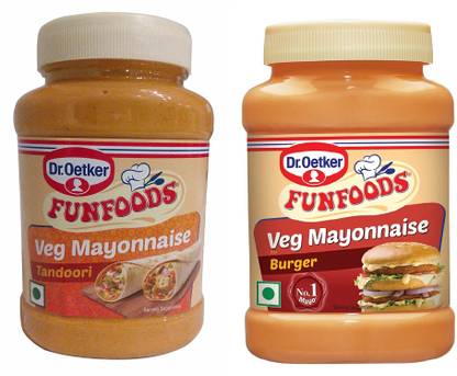 FUNFOODS by Dr. Oetker Veg Mayonnaise Tandoori 245 gm + Burger 250 gm