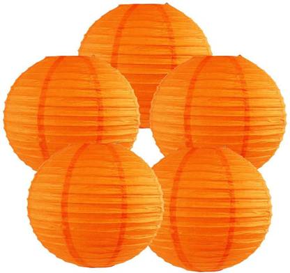 decogram orange round lantern Orange Paper Hanging Lantern