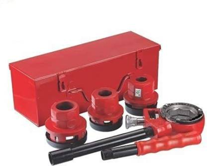 gizmo Ratchet Type Pipe Threading Die Set Heavy Duty in Metal Box with Chasers 1/2"-3/4"-1" Lever Tool