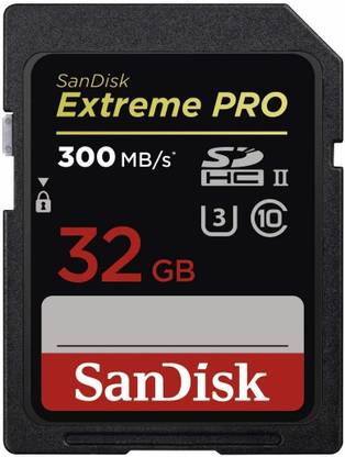 SanDisk SDSDUN4-256G-GN6IN Extreme Pro 32 GB SDHC UHS-I Card Class 10 300 Mbps Memory Card Compatible with Camera