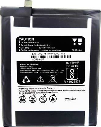 Zoronic Mobile Battery For  Micromax YU Yureka YU5040