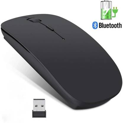 ZURU BUNCH Wireless Mouse 2.4GHz Noiseless 3 Adjustable DPI Level with Nano Receiver Silent Portable Rechargeable Cordless Mute Mice for Computer, Notebook, Mac, Laptop Wireless Ambidextrous Optical  Gaming Mouse  with Bluetooth