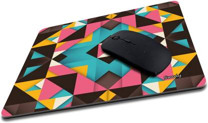 qivee Triangle Abstract Mouse Pad Non-Slip Rubber Base Mouse pad for Laptop & Desktop Non Slip Base Mousepad