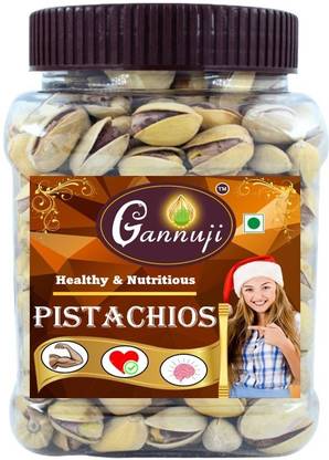 Gannuji Dry Fruits Premium Imported Extra Large Roasted & Salted California Pistachios. Pistachios