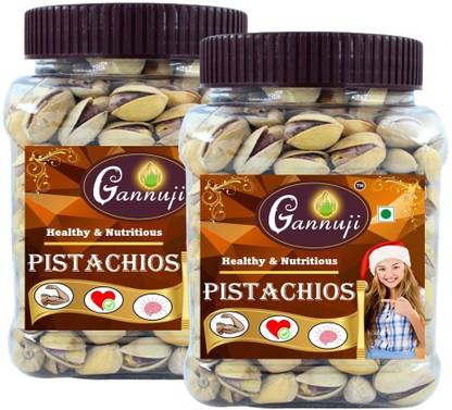 Gannuji Dry Fruits Premium Imported Extra Large Roasted & Salted California Pistachios. Pistachios