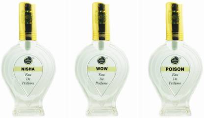 The perfume Store NISHA WOW POISON Regular Pack of 3 Eau de Parfum  -  180 ml