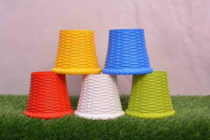 GO GREEN INDIA Flower Pots Plastic Rectangular Shape 13.5 inches length/ Plastic |MULTI COLOUR PACK OF 5 Plant Container Set