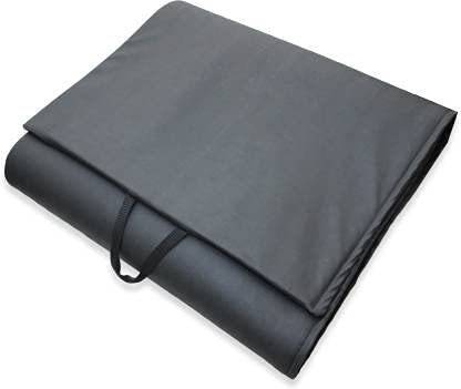 REFLEX PERFORM-ACHIEIVE-CONQUER Raxine/Synthetic Leather Mat for Yoga and Workout, 14mm Black 14 mm Yoga Mat