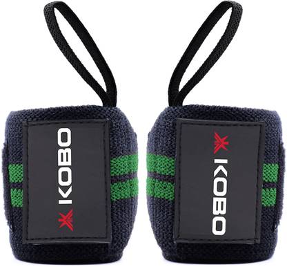 KOBO Power Weight Lifting Training Gym Straps With Thumb Support Grip Glove Body Building (IMPORTED) Wrist Support