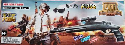 Renuraj PUBG DISCO LESER LIGHR GUN TOY FOR KIDS Darts (Black) Guns & Darts Air Pistol shooting gun/ Air gun/Laser Light Gun for Boys with Bullets Play Safely Black Gun Toys Guns & Darts