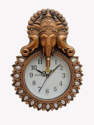SJP ELEGANCE Analog 34 cm X 24 cm Wall Clock