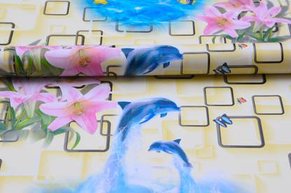 Wow Interiors Vinyl Animation & Cartoons Yellow Wallpaper