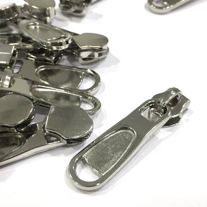 DE' ZIP SLIDER (Pack of 20 pieces) NO8 NICKEL 088845 Non-locking Zip Runner Non-locking Zip Runner