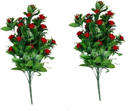 Green Plant indoor KhushiRose121 Multicolor Rose Artificial Flower