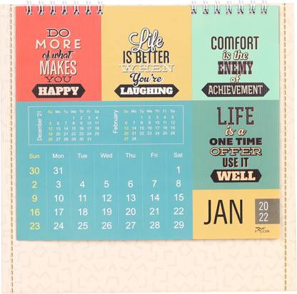 Modaro 2022 Desktop Calendar Table Calendar 2022 With Hd Printing | 21 Cm X  21 Cm | Motivational Quotes 2022 Table Calendar Price In India - Buy Modaro  2022 Desktop Calendar Table