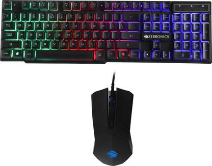 ZEBRONICS ZEB-FIGHTER USB Multimedia Keyboard & Mouse Combo Set Designed for Gaming