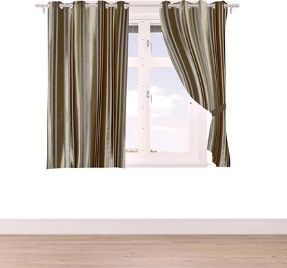 Decr n Frnshing 121.9 cm (4 ft) Cotton Room Darkening Window Curtain (Pack Of 2)