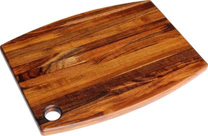 The Desi Pitara Teak Wood Cutting Board | Used for Serving, Chopping Fruit, Vegetables or Meat and as a Charcuterie Platter Wooden Cutting Board Wooden Cutting Board