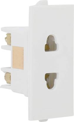 CONA MODULAR SOCKET 2 PIN | 6A SOCKET | PACK OF 4| MODULAR SOCKET ,ELECTRICAL SOCKET FOR HOME OFFICE SHOP ETC 6 A Two Pin Socket