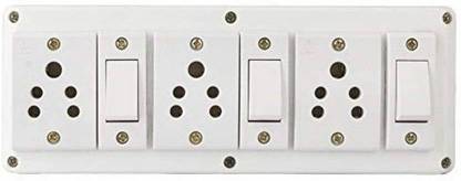 OsmiumPro 3 Switches, 3 Sockets & 3 Meter Wire 5 A Three Pin Socket