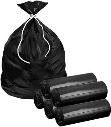 KUBER INDUSTRIES Jumbo 50 Biodegradable Garbage Bags, Dustbin Bags, Trash Bags For Kitchen, Office, Warehouse, Pantry or Washroom, 36x48 Inches (Black)-HS41KUBMART24064 Jumbo 45 L Garbage Bag  Pack Of 50