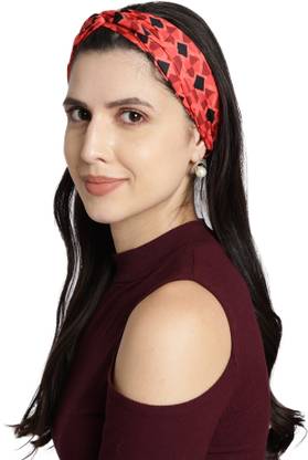 Aditi Wasan Printed Viscose Knot Design Coral Headband Head Band