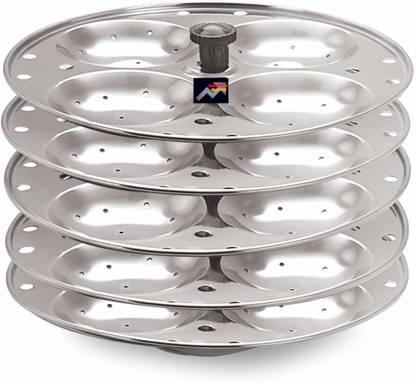aashita shoppe Special large size idli maker/5 Plates Stainless Steel Heavy Quality Idli Stand/Idli Maker Makes 20 Large Size Idlis at Once. Standard Idli Maker