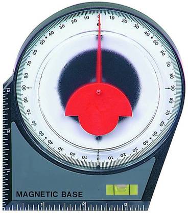 AASONS Tilt Level AASONS Slope Inclinometer Angle Finder Slope Protractor Tilt Level Meter Clinometer Gauge Measuring Gauging Tools Angle Locator (4 inch, Magnet Base and Spirit Level) Magnetic Inclinometer Level
