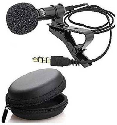 CRAZY BAR 3.5mm mic Clip Microphone with round shape pouch Collar Mike For voice Recording Microphone