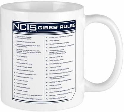 SNV Tea or Coffee NCIS Gibbs' Rules Ceramic Coffee Tea Milk CupS-27 Ceramic Coffee Mug
