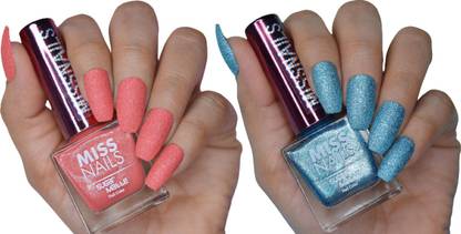 Miss Nails 15 Toxic Free Long Lasting Nail Color Matte Like Finish Sugar Matte Collection 8 ml Mellodrama, Noisy Girl