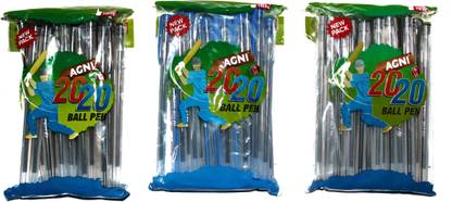 Agni 20/20 Ball Pen 2 Black Packets 1 Blue Packet Ball Pen