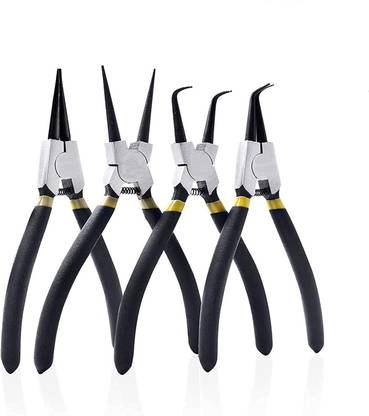 UKT Circlip Plier 7" Set of 4 Pcs , Internal Bend/Straight, External Bend/Straight Circlip Plier