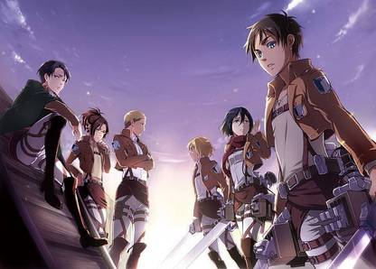 Eren Jaeger Mikasa Ackerman Armin Arlert Attack On Titan Matte Finish Poster Photographic Paper