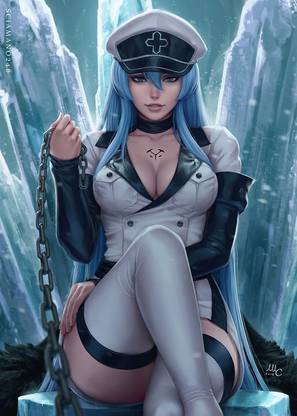 Esdeath Esdeath Akame Ga Kill Akame Ga Kill Anime Girls Women Matte Finish Poster Photographic Paper