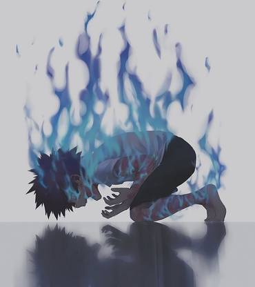 Dabi Blue Fire Reflection Boku No Hero Academia Matte Finish Poster Paper Print