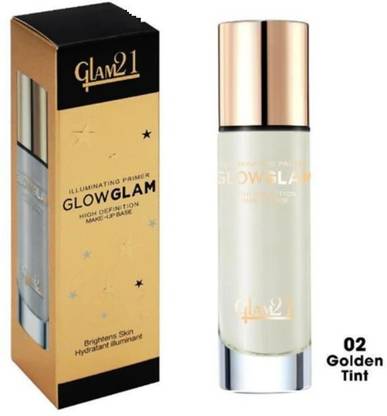 Glam21 Illuminating Primer Glow Glam High Definition Makeup Base Golden Tint-02 Primer - 40 g (Golden) Primer  - 40 g