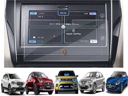 ARMOUR GUARDS Impossible Screen Guard for maruti smartplay infotainment system of maruti swift, baleno, vitara brezza, dzire & ignis MATTE FINISH (PACK OF 2)