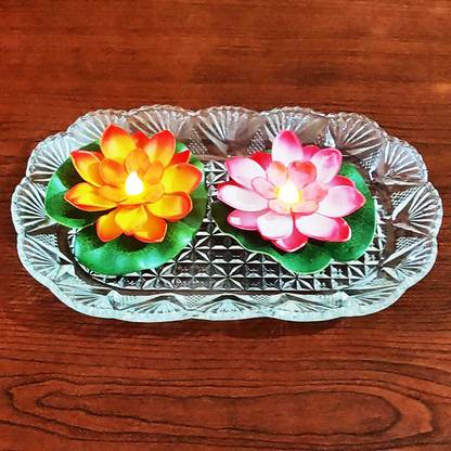 Style My Home Lotus Flower Water Sensor Floating LED Light for Indoor and Outdoor Home Decoration. Diwali Decoration Diya Candle