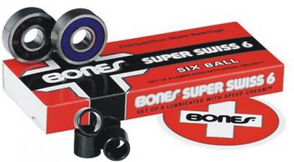 Ecolight Bones® Super Swiss 6 Competition Skate Bearings (16 pack) for professional inline Skates Bearing