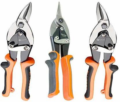 Harden 10" Professional Aviation Snip Set of 3 - Right Curve, Left Curve & Straight - Made of CRV Steel, High Hardness, Shear Sharp and Comfort Handle 10" Professional Aviation Snip Set of 3 - Right Curve, Left Curve & Straight - Made of CRV Steel, High Hardness, Shear Sharp and Comfort Handle Tinner Snips