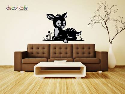 SUDARSHAN STICKER 67 cm Baby Deer Wall Decal Wall Stickers Self Adhesive Sticker
