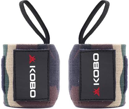 KOBO WTA-49 Super Heavy Wrist Wraps with Thumb Loop for Weight Lifting Powerlifting Wrist Support