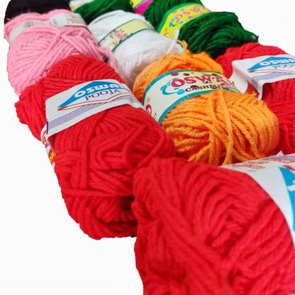 Ecom Store 10 Pcs Combo, Hand Knitting Art Craft, Needle Knitting, Multicolor Thread