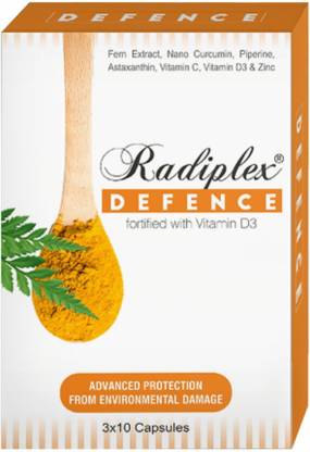 Radiplex Defence | Oral Sunscreen UV Environmental Protection & Immunity Support Capsules