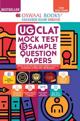 Oswaal Ug Clat Mock Test, 15 Sample Question Papers (for 2022 Exam)